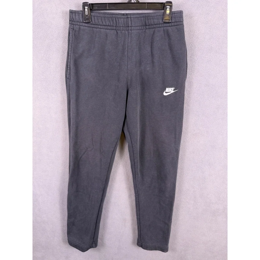 Nike‎ Pants Mens Small Black Faded Club Fleece Sweat Joggers Lounge Comfort